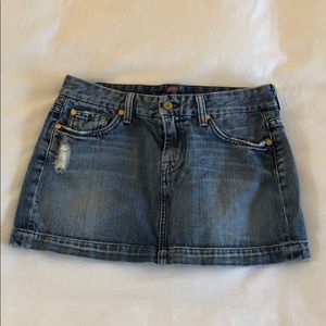 7 for all mankind Distressed Denim Miniskirt